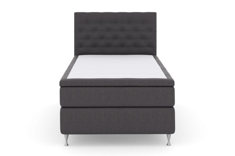 Select No 6 Komplett Sengepakke 120x200 Medium Memory/Pocket, Mørkegrå/Sølvben