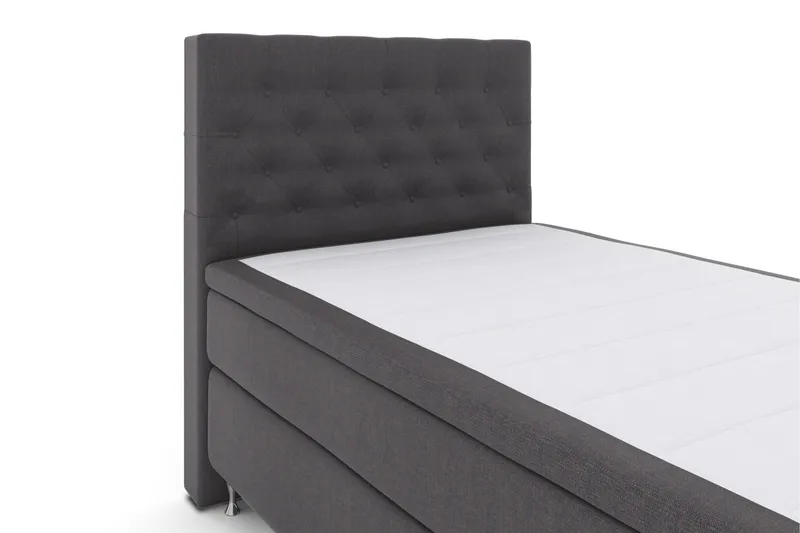 Select No 6 Komplett Sengepakke 120x200 Medium Memory/Pocket - Mørkegrå/Sølvben - Møbler - Senger - Komplett sengepakke