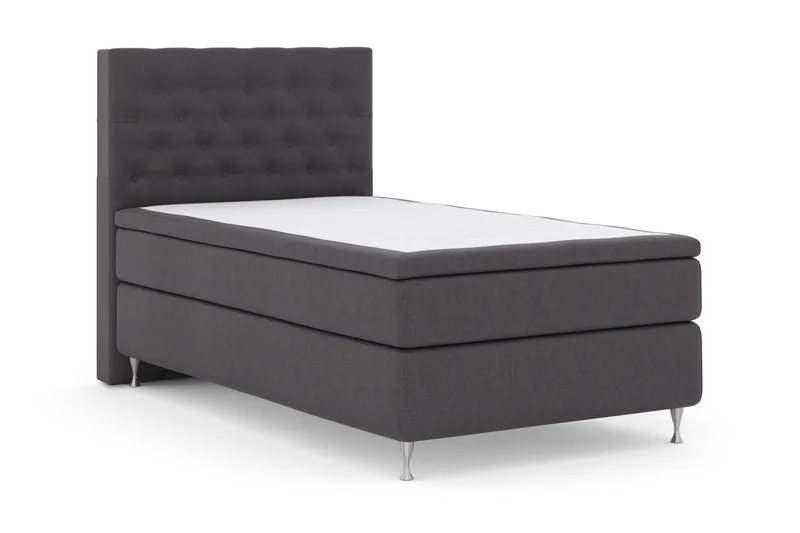 Select No 6 Komplett Sengepakke 120x200 Medium Memory/Pocket - Mørkegrå/Sølvben - Møbler - Senger - Komplett sengepakke