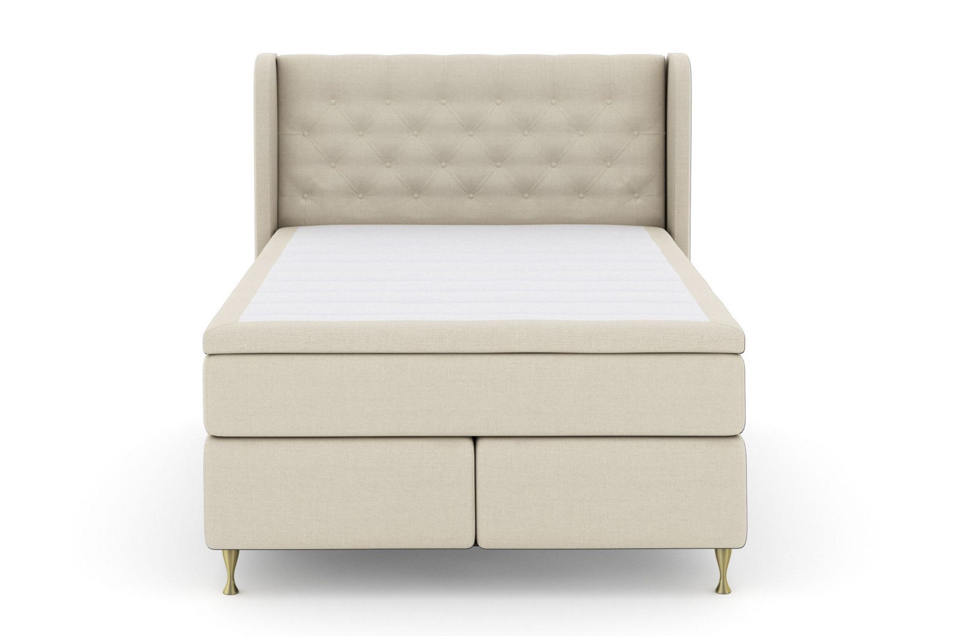 Select No 6 Komplett Sengepakke 140x200 Fast Lateks/Memory - Beige/Gullben