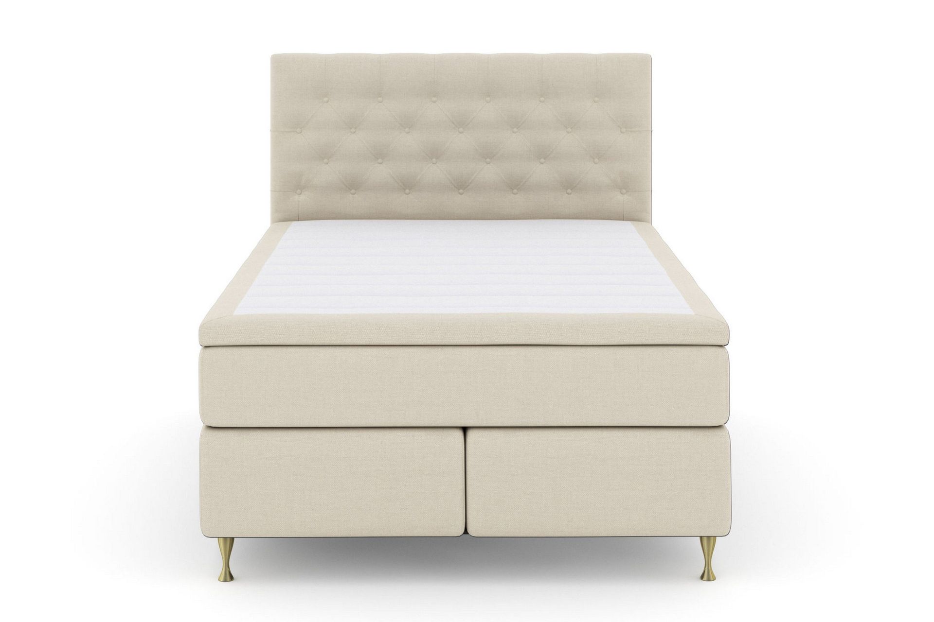 Select No 6 Komplett Sengepakke 140x200 Fast Watergel - Beige/Gullben