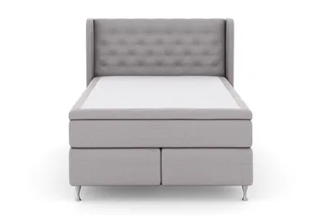 Select No 6 Komplett Sengepakke 140x200 Fast/Medium Watergel - Lysegrå/Sølvben - Møbler - Senger - Komplett sengepakke