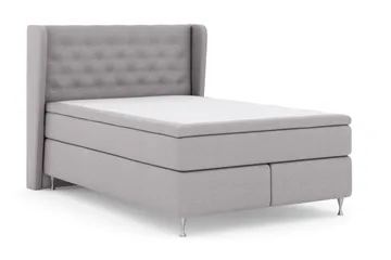 Select No 6 Komplett Sengepakke 140x200 Fast/Medium Watergel - Lysegrå/Sølvben - Møbler - Senger - Komplett sengepakke