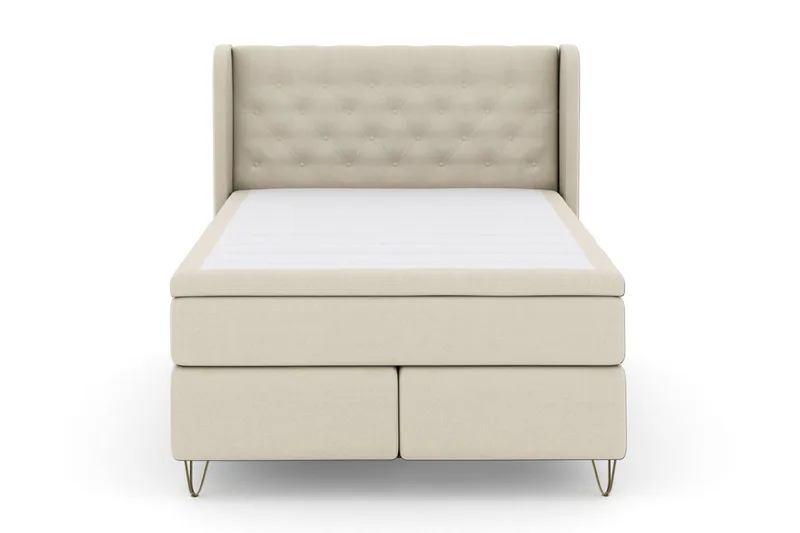 Select No 6 Komplett Sengepakke 140x200 F/M Lateks/Memory - Beige/V-formede Metallben - Møbler - Senger - Komplett sengepakke