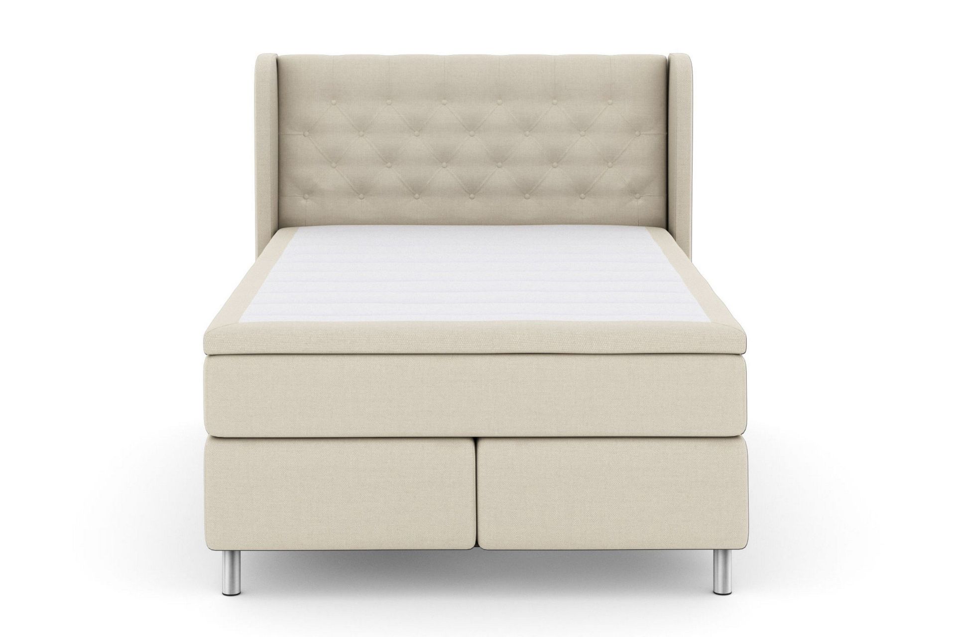 Select No 6 Komplett Sengepakke 140x200 Medium Watergel - Beige/Metallben