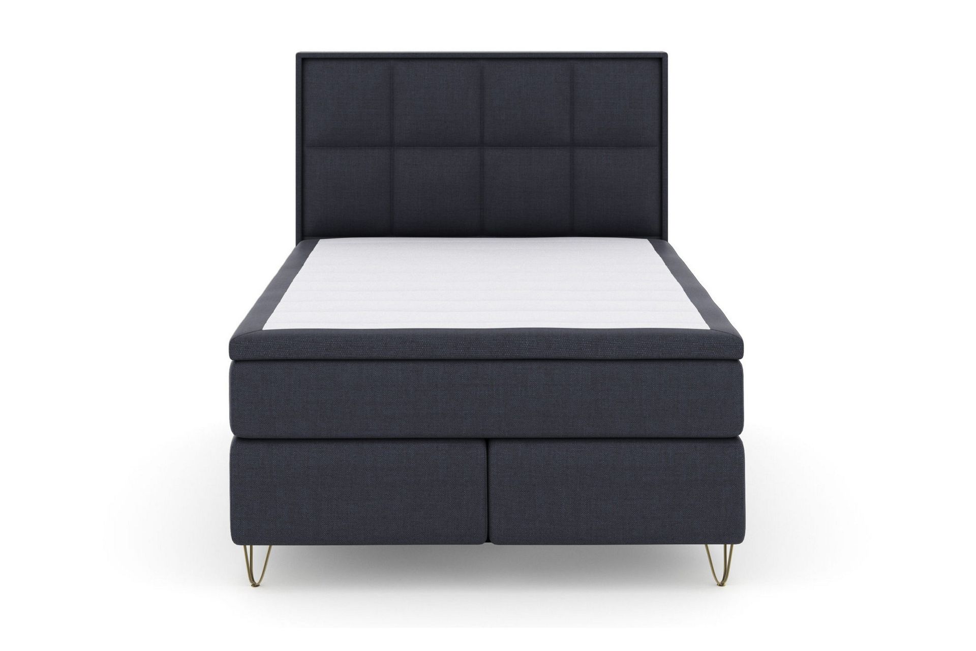 Select No 6 Komplett Sengepakke 160x200 Fast Memory/Pocket - Blå/V-formede Metallben