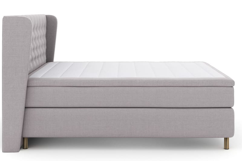 Select No 6 Komplett Sengepakke 160x200 Fast Watergel - Lysegrå/Kopperben - Møbler - Senger - Komplett sengepakke