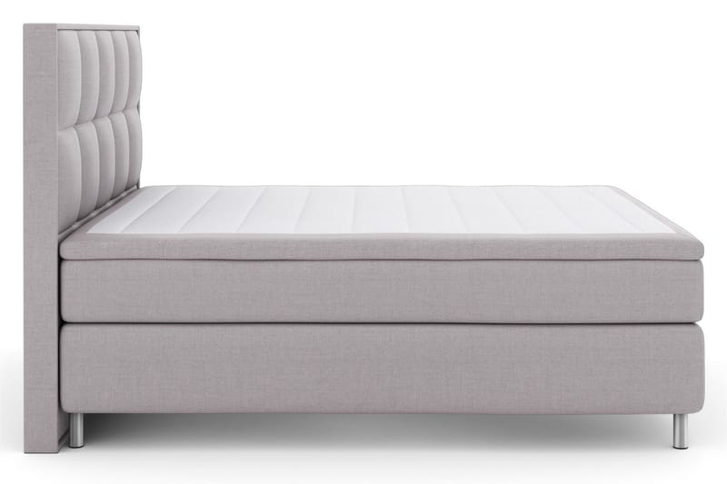 Select No 6 Komplett Sengepakke 160x200 Fast Watergel, Lysegrå/Metallben