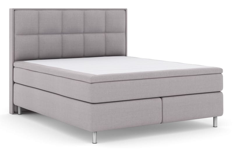 Select No 6 Komplett Sengepakke 160x200 Fast Watergel - Lysegrå/Metallben - Møbler - Senger - Komplett sengepakke