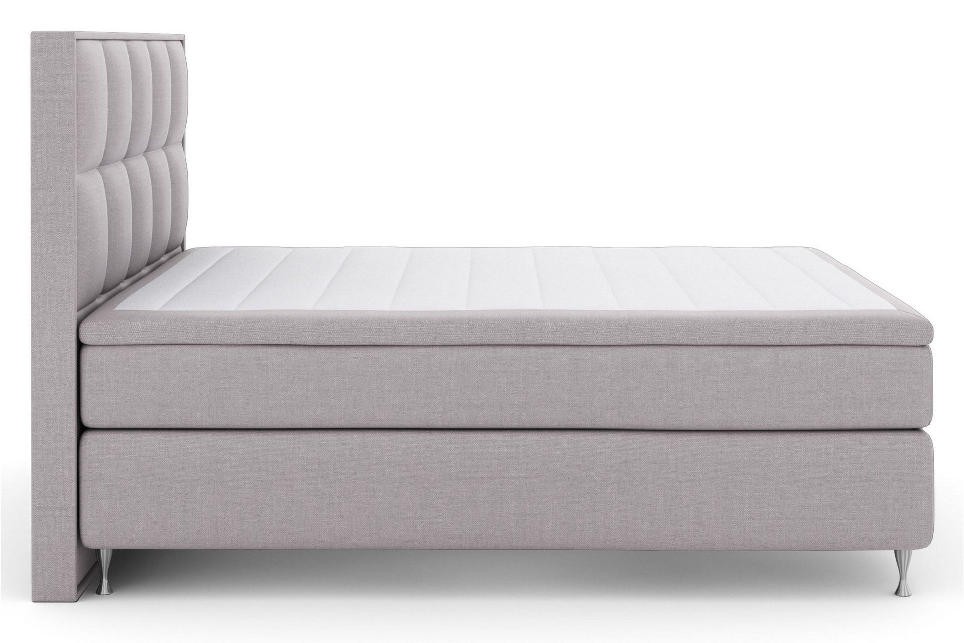 Select No 6 Komplett Sengepakke 160x200 F/M Memory/Pocket - Lysegrå/Sølvben