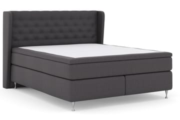 Select No 6 Komplett Sengepakke 180x200 Fast Watergel - Mørkegrå/Sølvben - Møbler - Senger - Komplett sengepakke