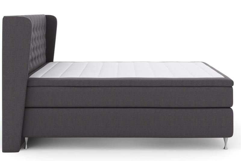 Select No 6 Komplett Sengepakke 180x200 Fast Watergel - Mørkegrå/Sølvben - Møbler - Senger - Komplett sengepakke
