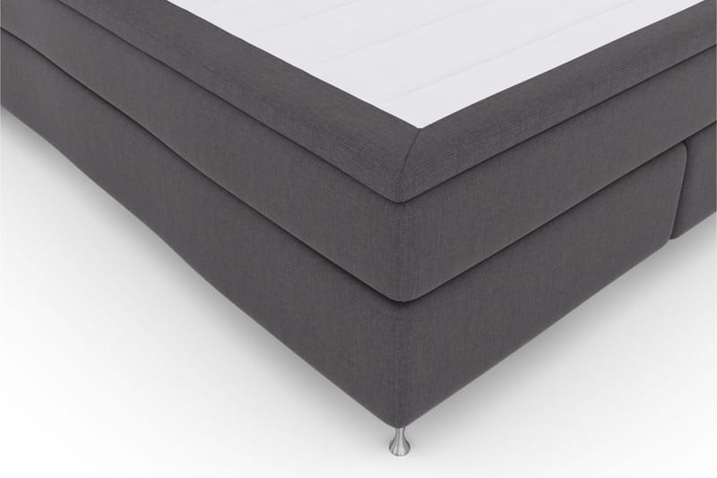 Select No 6 Komplett Sengepakke 180x200 Fast Watergel - Mørkegrå/Sølvben - Møbler - Senger - Komplett sengepakke