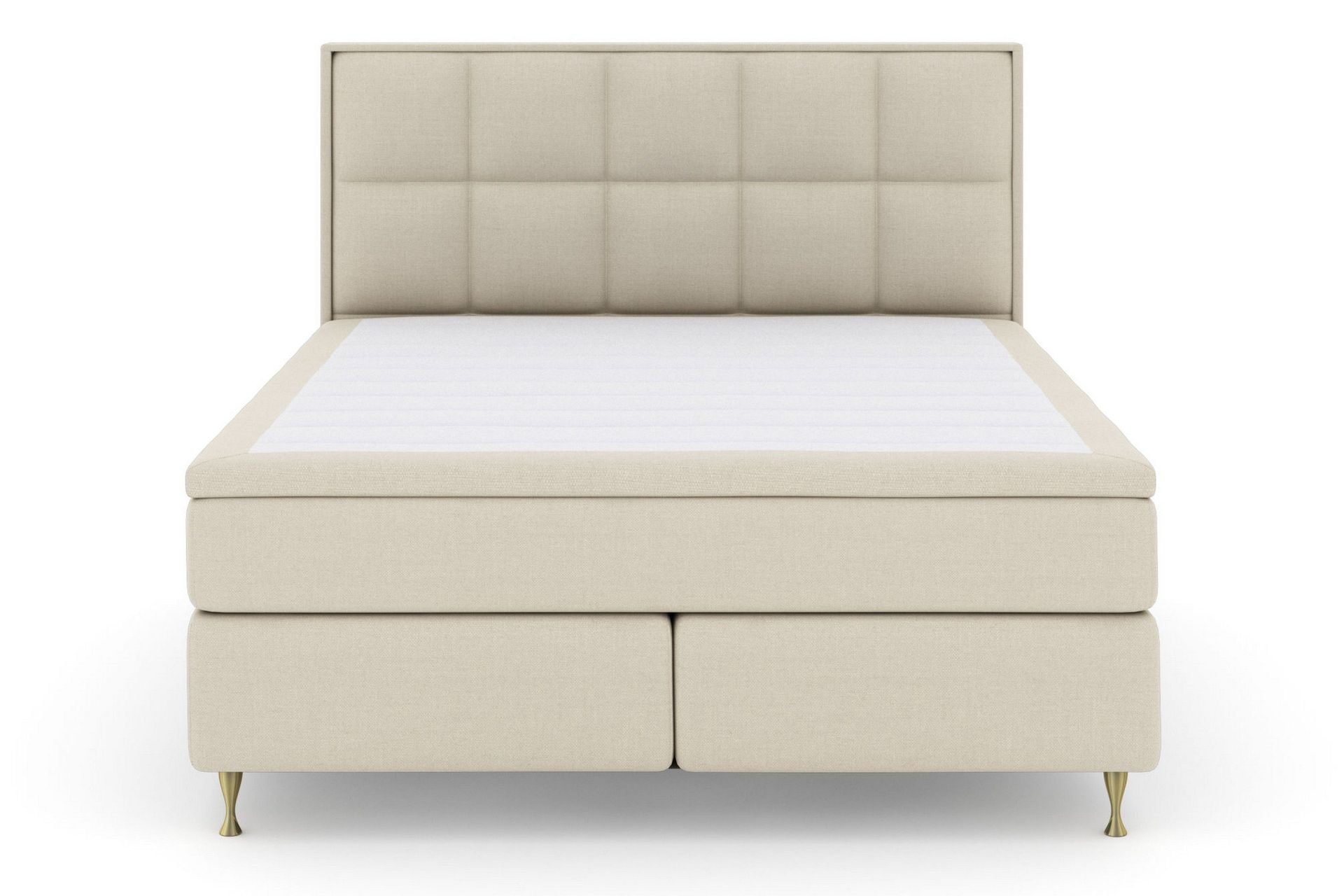 Select No 6 Komplett Sengepakke 180x200 Fast/Medium Watergel - Beige/Gullben