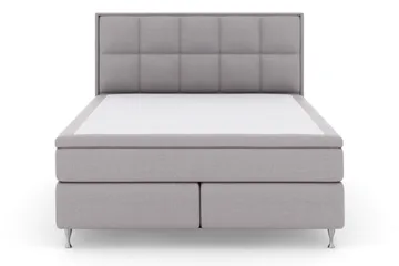 Select No 6 Komplett Sengepakke 180x200 Fast/Medium Watergel - Lysegrå/Sølvben - Møbler - Senger - Komplett sengepakke