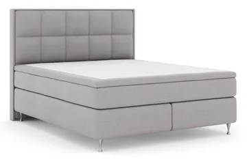 Select No 6 Komplett Sengepakke 180x200 Fast/Medium Watergel - Lysegrå/Sølvben - Møbler - Senger - Komplett sengepakke