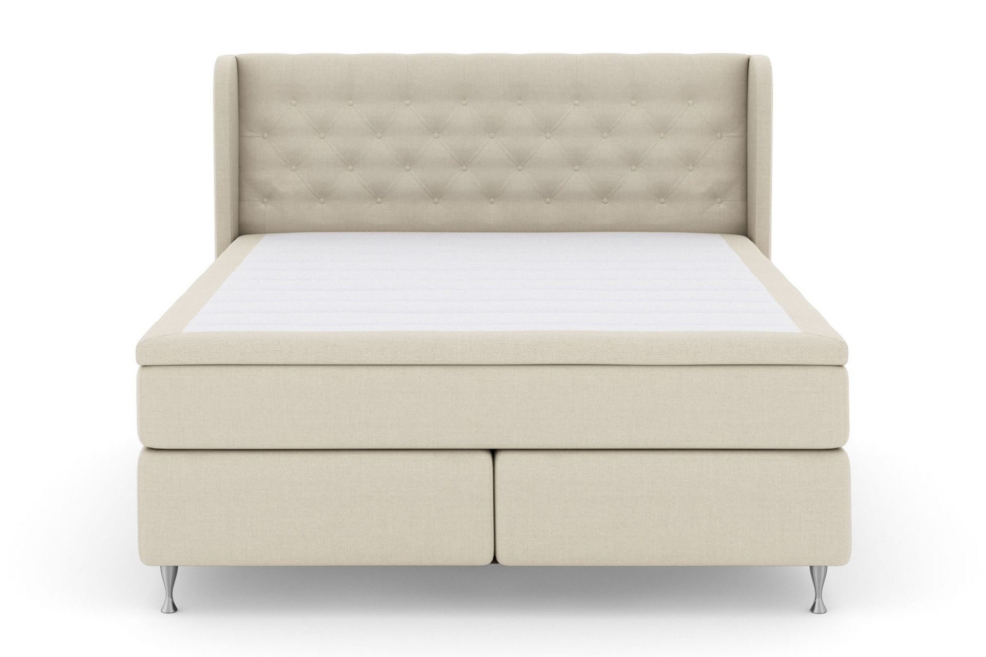 Select No 6 Komplett Sengepakke 180x200 F/M Lateks/Memory - Beige/Sølvben