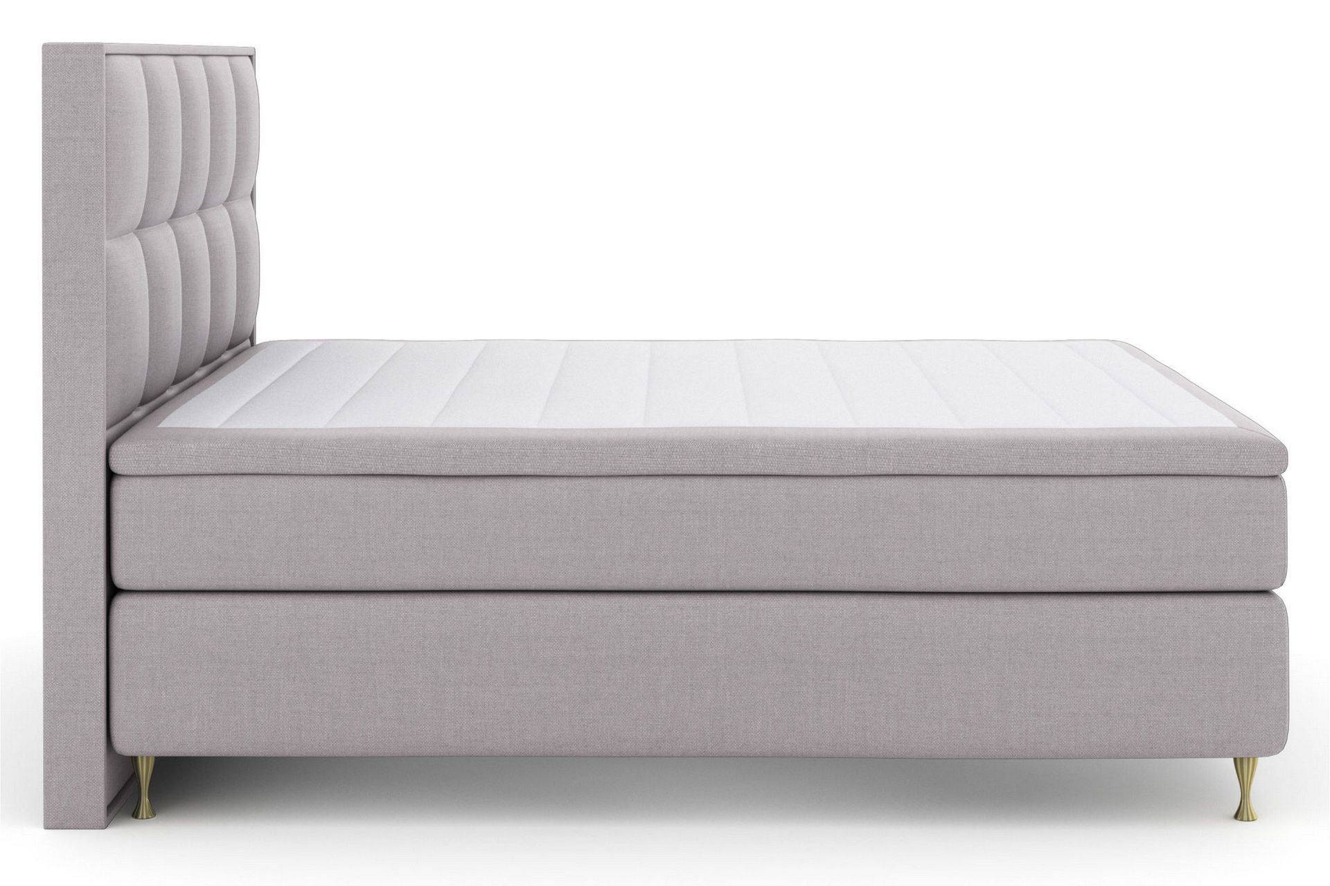 Select No 6 Komplett Sengepakke 180x200 F/M Memory/Pocket - Lysegrå/Gullben