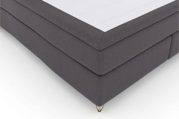 Select No 6 Komplett Sengepakke 210x210 Fast/Medium Watergel - Mørkegrå/V-formede Metallben - Møbler - Senger - Komplett sengepakke