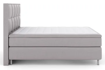 Rutete Sengegavl 210 cm - Lysegrå