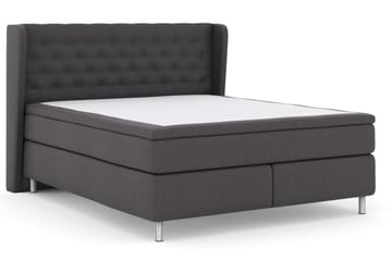 Select No 6 Komplett Sengepakke 210x210 F/M Lateks/Memory - Mørkegrå/Metallben - Møbler - Senger - Komplett sengepakke