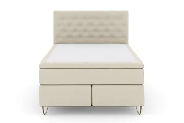 Select No 6 Kontinentalseng 140x200 Fast Watergel - Beige/V-formede Metallben - Møbler - Senger - Kontinentalsenger