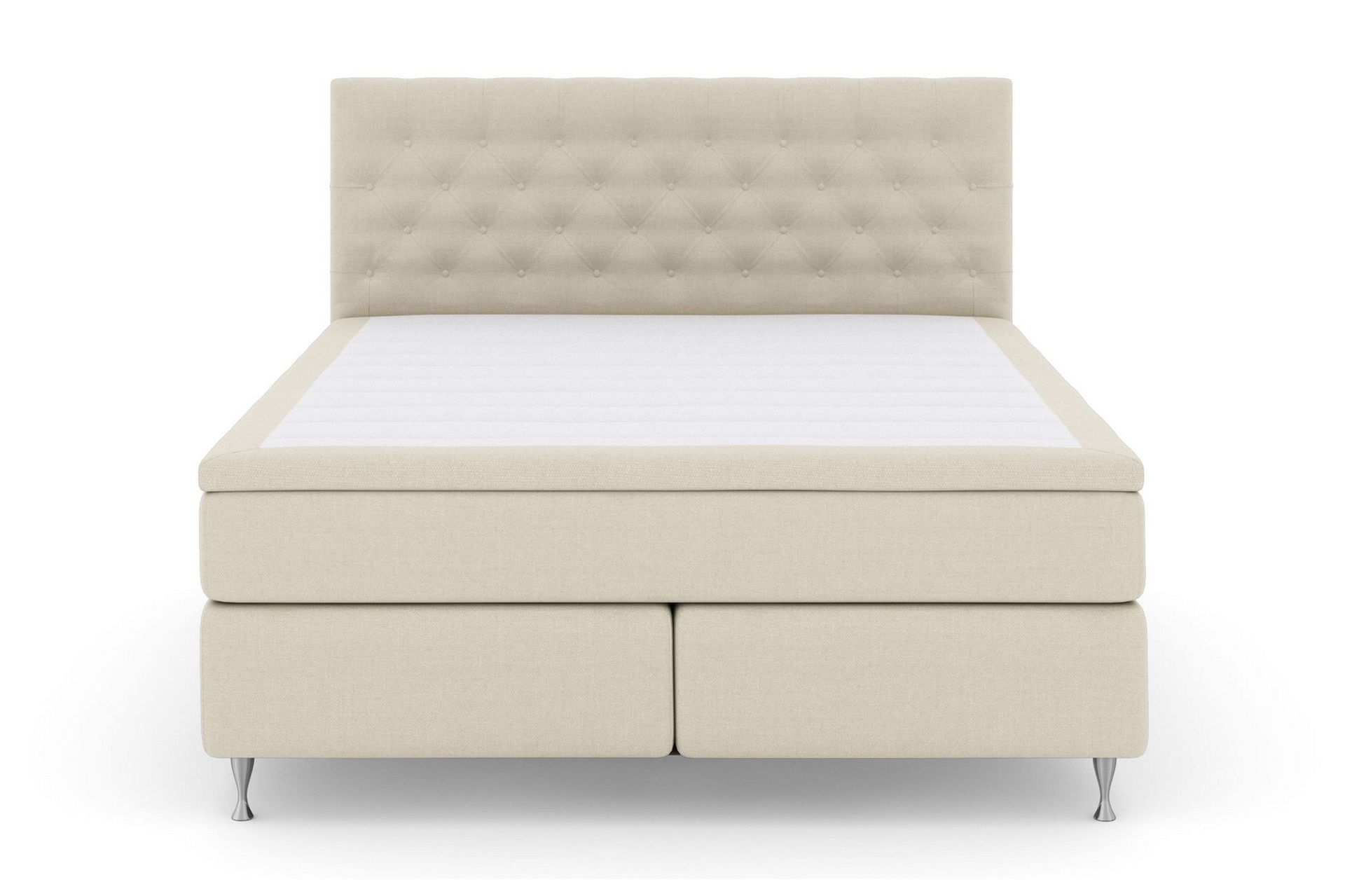 Select No 6 Kontinentalseng 180x200 Fast Lateks/Memory - Beige/Sølvben