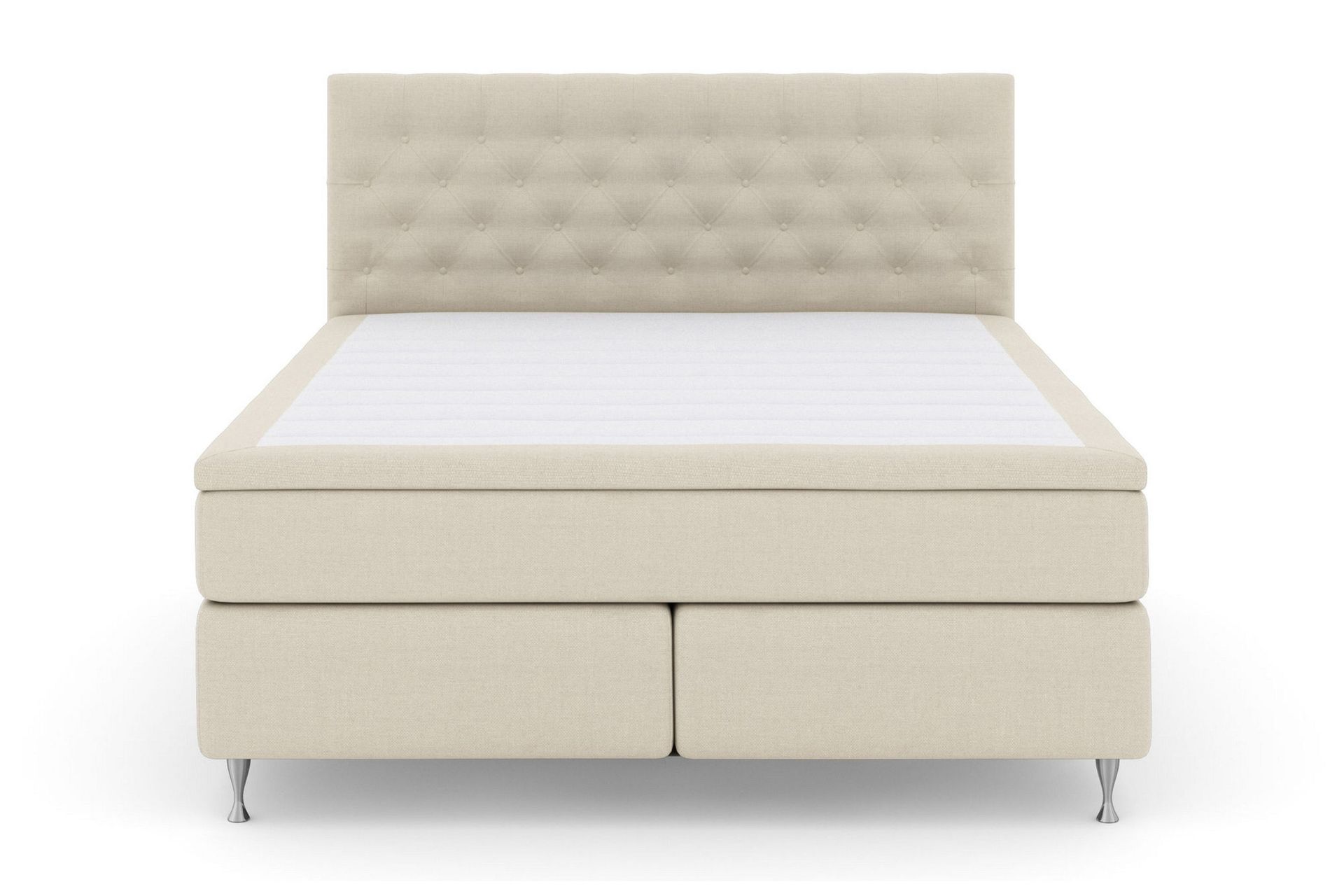 Select No 6 Kontinentalseng 180x200 F/M Memory/Pocket - Beige/Sølvben