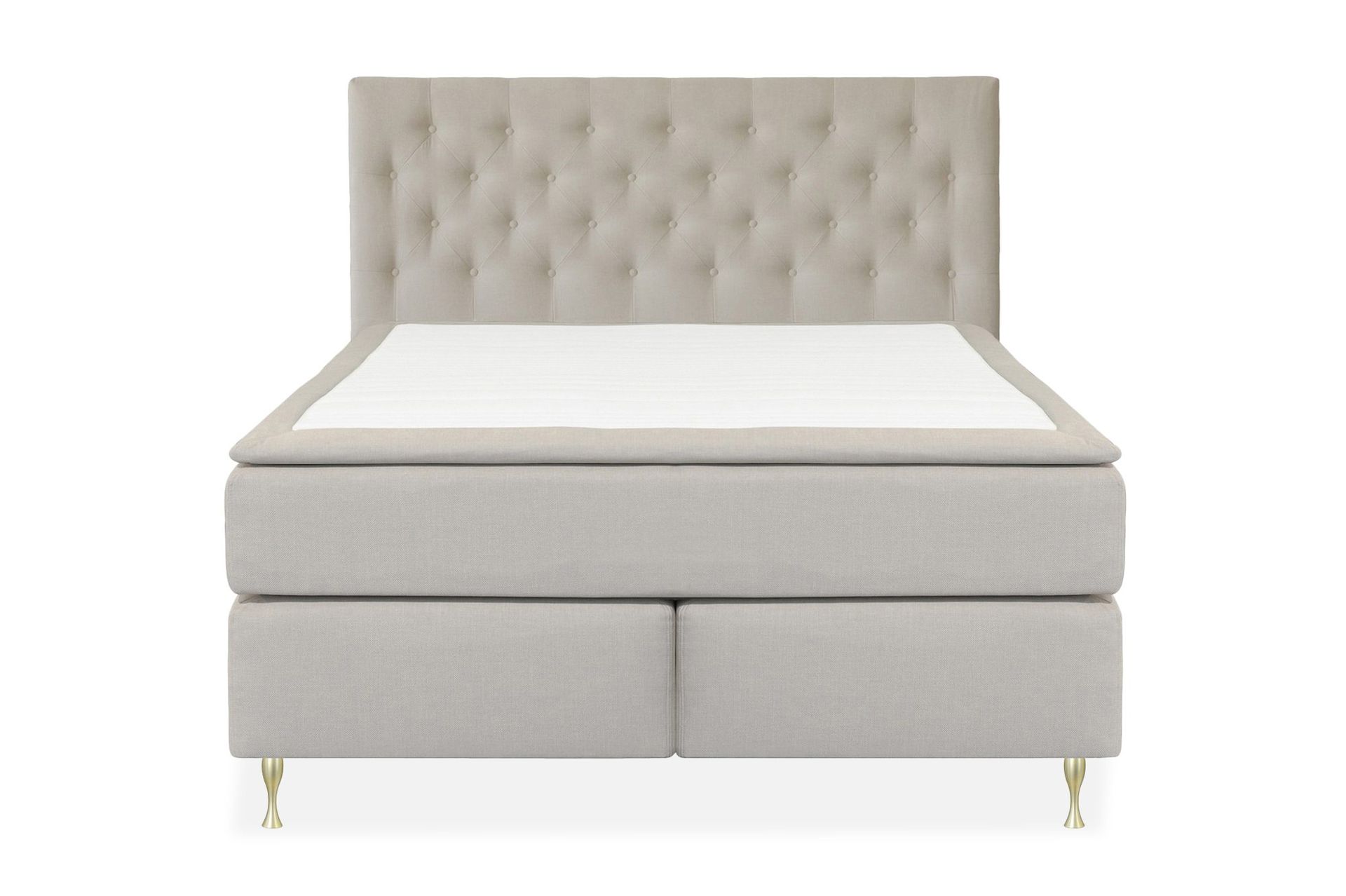 Select No 6 Kontinentalseng 180x200 Medium Memory/Pocket - Beige/Gullben