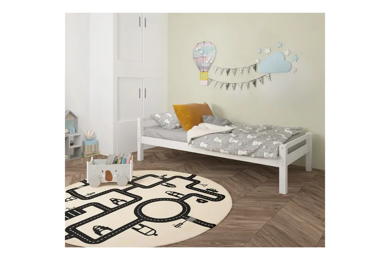 Seng Alpi 90x200 cm Hvit - Hvit - Møbler - Senger - Sengeramme & sengestamme