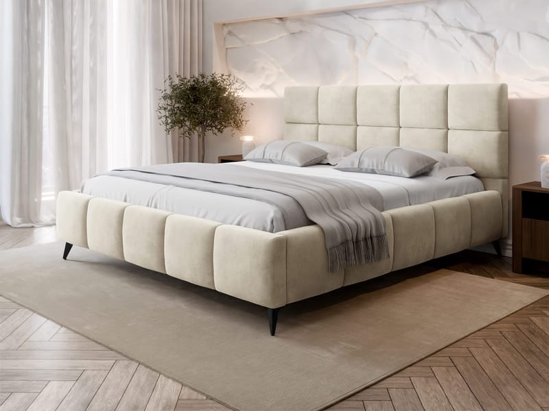 seng Amber Velluto 02 180x200 - beige - Møbler - Senger - Sengeramme & sengestamme