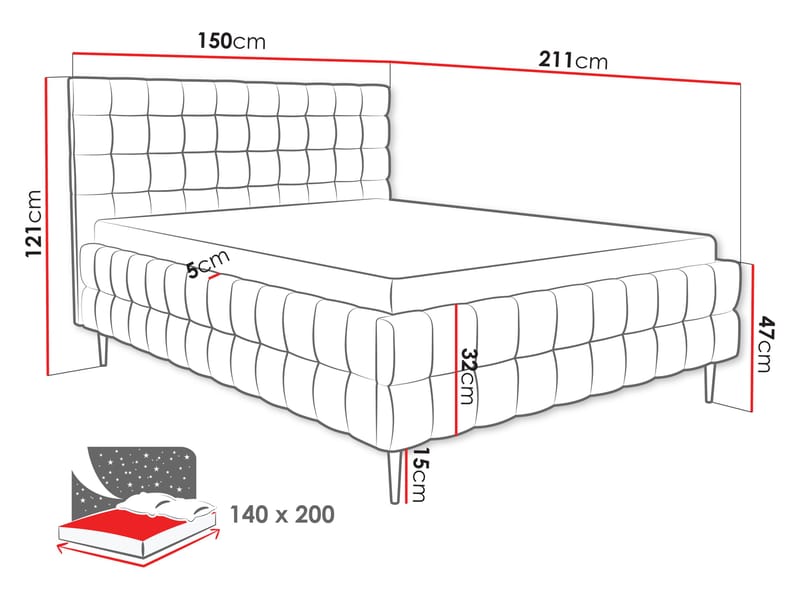 seng Ardea Fresh 04 140x200 - brun - Møbler - Senger - Sengeramme & sengestamme