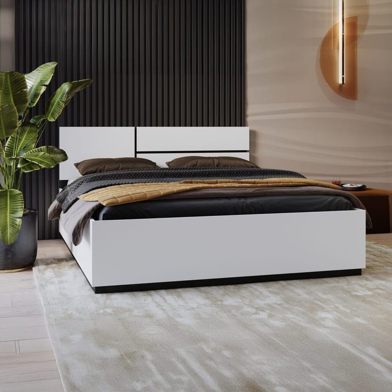 Seng Cross S - 160 cm, Hvit - Møbler - Senger - Sengeramme & sengestamme