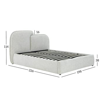 Seng HOME4YOU Embrace 160x200 cm hvit - hvit - Møbler - Senger - Sengeramme & sengestamme