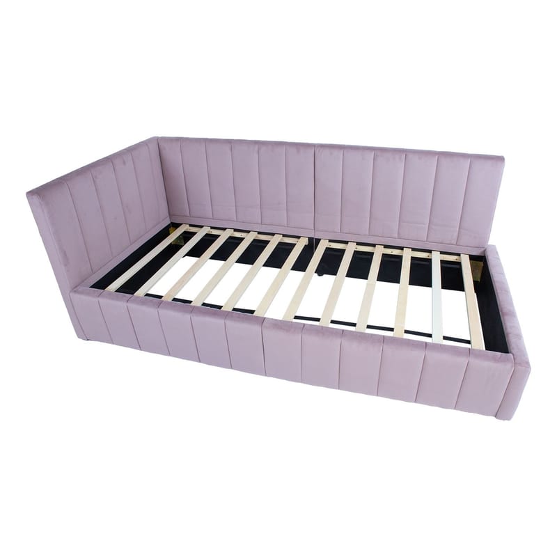 Seng HOME4YOU Jasper 90x200 cm 100x40xh115 cm, svart - Rosa - Møbler - Senger - Sengeramme & sengestamme