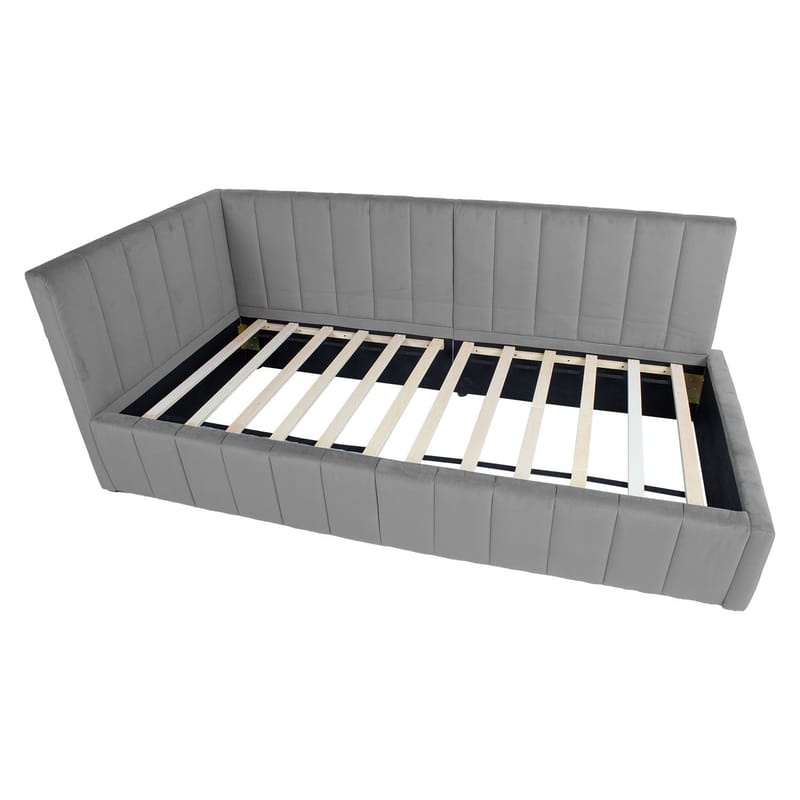 Seng HOME4YOU Jasper 90x200 cm 75x40xh102 cm, eik - Grå - Møbler - Senger - Sengeramme & sengestamme