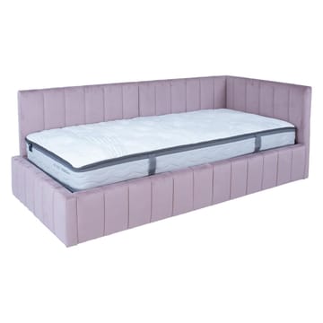 Seng HOME4YOU Jasper 90x200 cm med madrass Harmony Duo 100x40xh140 cm, eik - mauverosa - Møbler - Senger - Sengeramme & sengestamme