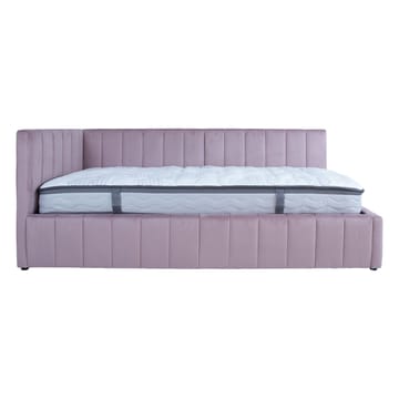 Seng HOME4YOU Jasper 90x200 cm med madrass Harmony Duo 100x40xh140 cm, eik - mauverosa - Møbler - Senger - Sengeramme & sengestamme