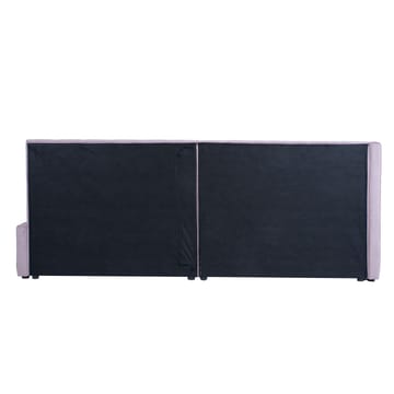 Seng HOME4YOU Jasper 90x200 cm med madrass Harmony Duo 100x40xh140 cm, eik - mauverosa - Møbler - Senger - Sengeramme & sengestamme