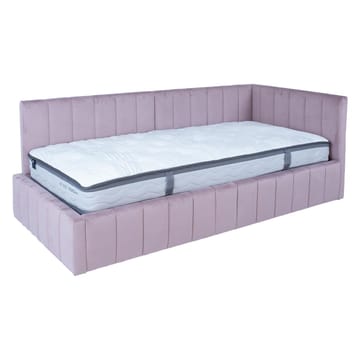 Seng HOME4YOU Jasper 90x200 cm med madrass Harmony Duo 100x40xh140 cm, eik - mauverosa - Møbler - Senger - Sengeramme & sengestamme