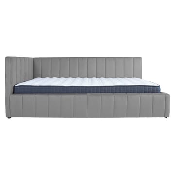 Seng HOME4YOU Jasper 90x200 cm med madrass Harmony Uno 106x40xh76 cm, Eik - grå - Møbler - Senger - Sengeramme & sengestamme