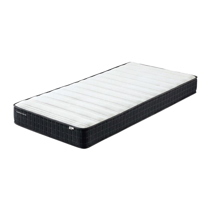 Seng HOME4YOU Jasper 90x200 cm med madrass Harmony Uno 180x40xh76 cm, Eik - mauverosa - Møbler - Senger - Sengeramme & sengestamme