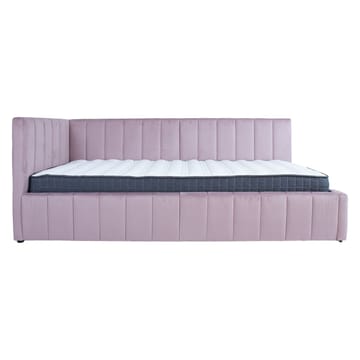 Seng HOME4YOU Jasper 90x200 cm med madrass Harmony Uno 180x40xh76 cm, Eik - mauverosa - Møbler - Senger - Sengeramme & sengestamme
