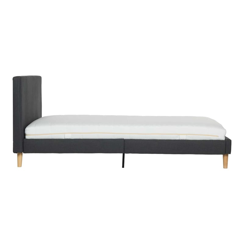 Seng HOME4YOU Juno 90x200 cm med madrass Kukka Duo 11 Zone grå - Grå - Møbler - Senger - Komplett sengepakke