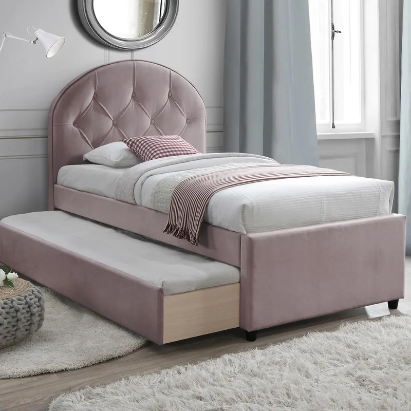 Seng HOME4YOU Lara med madrass Harmony Duo Season 90x200 cm Mauve rosa - mauverosa - Møbler - Senger - Komplett sengepakke