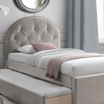 Seng HOME4YOU Lara med to madrasser Harmony Uno 90x200 cm Champagne - Champagne - Møbler - Senger - Komplett sengepakke
