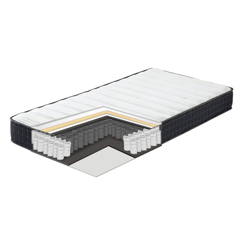 Seng HOME4YOU Lara med to madrasser Harmony Uno 90x200 cm Mauve rosa - Mauverosa - Møbler - Senger - Komplett sengepakke