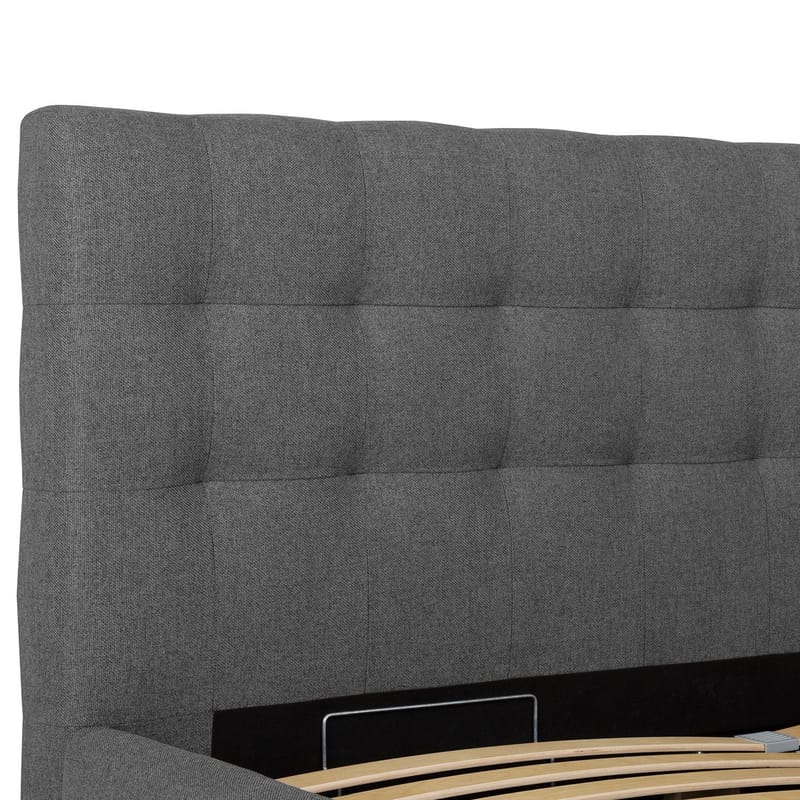 Seng HOME4YOU Leena 160x200 cm Grå - Grå - Møbler - Senger - Sengeramme & sengestamme