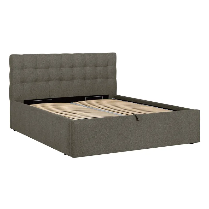 Seng HOME4YOU Leena 160x200 cm Mørk beige - Mørk beige - Møbler - Senger - Sengeramme & sengestamme