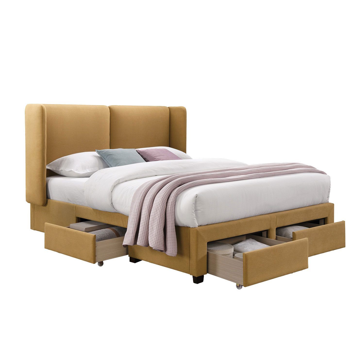 Seng HOME4YOU Sugi 160x200 cm Gul - gul